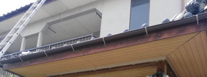 軒樋　玄関先　交換後